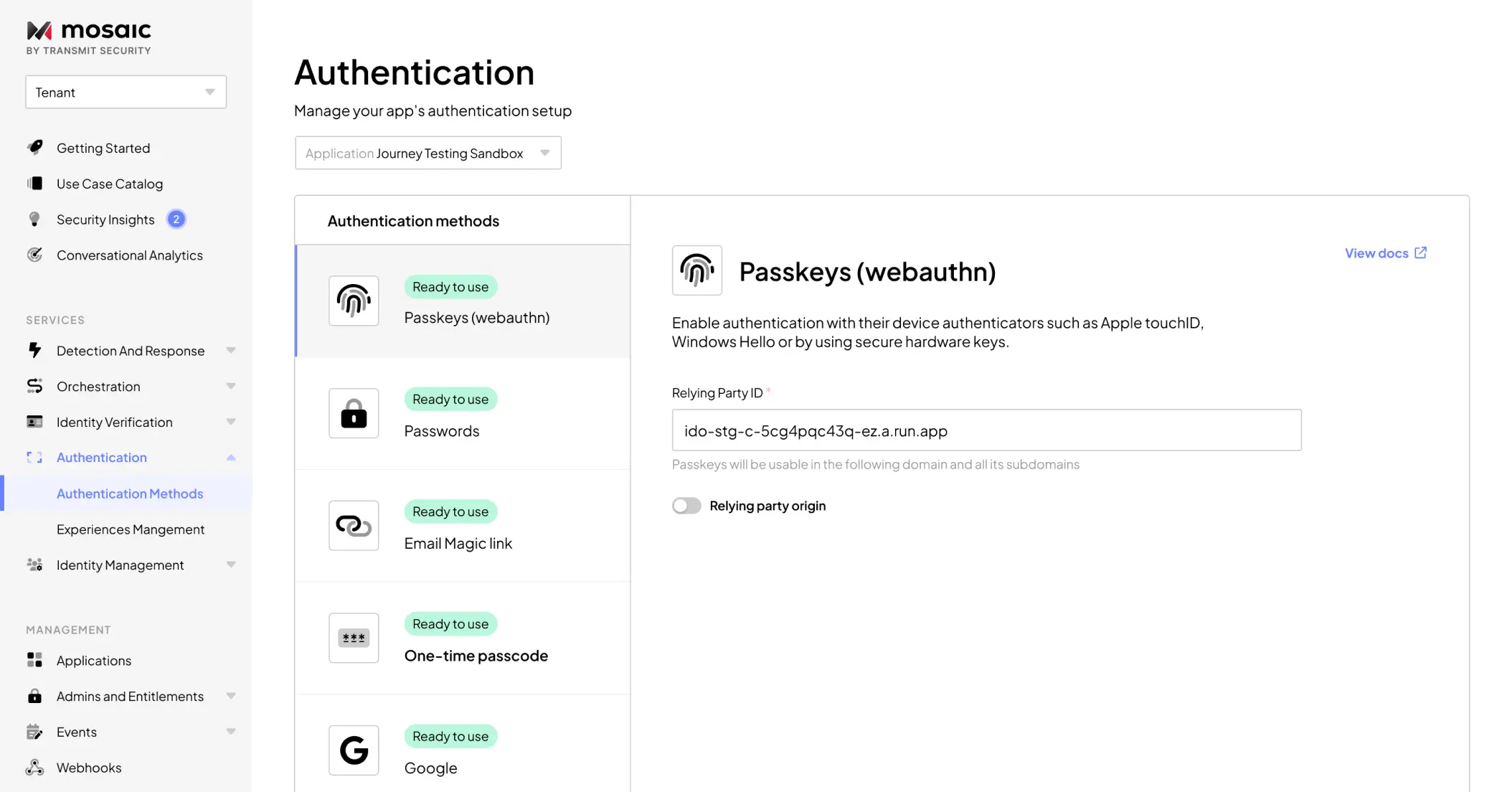 Platform V3 - Passwordless and Secure Customer Authentication 1