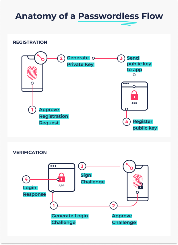 Passwordless login with passkeys, Authentication